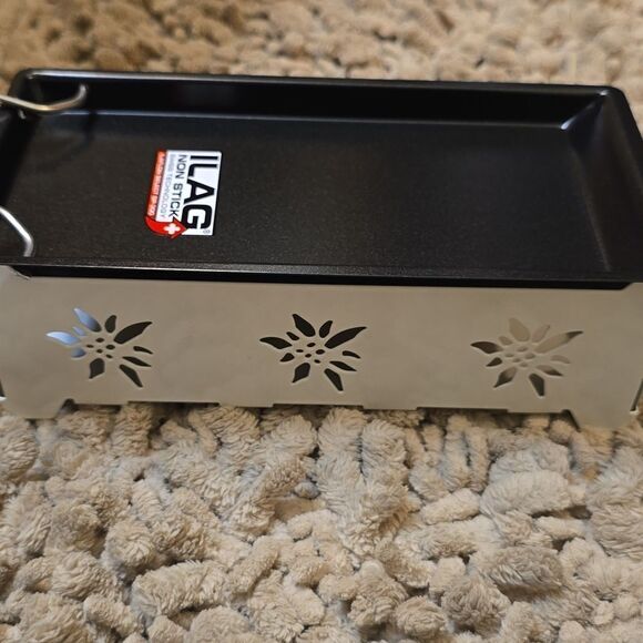 New Crofton Mini Raclette Set Portable Foldable Non-stick Roasting Melting Tray - Picture 3 of 8